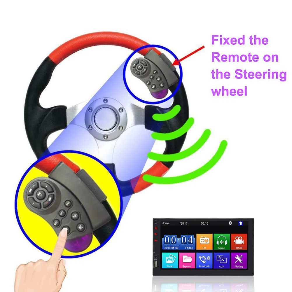 Universal Car Steering Wheel Remote Control Switch, Vehicle Bluetooth MP3 DVD Stereo Button Wireless
Universal Car Steering Wheel Remote Control Switch, Vehicle Bluetooth MP3 DVD Stereo Button Wireless