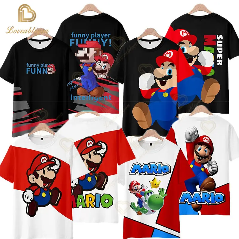 Fashion Marios Bros Women T Shirts Game Cartoon Pattern Birthday Digital Number Kids Short Sleeve Clothing Boys Clothes Tee 
Fashion Marios Bros Women T Shirts Game Cartoon Pattern Birthday Digital Number Kids Short Sleeve Clothing Boys Clothes Tee