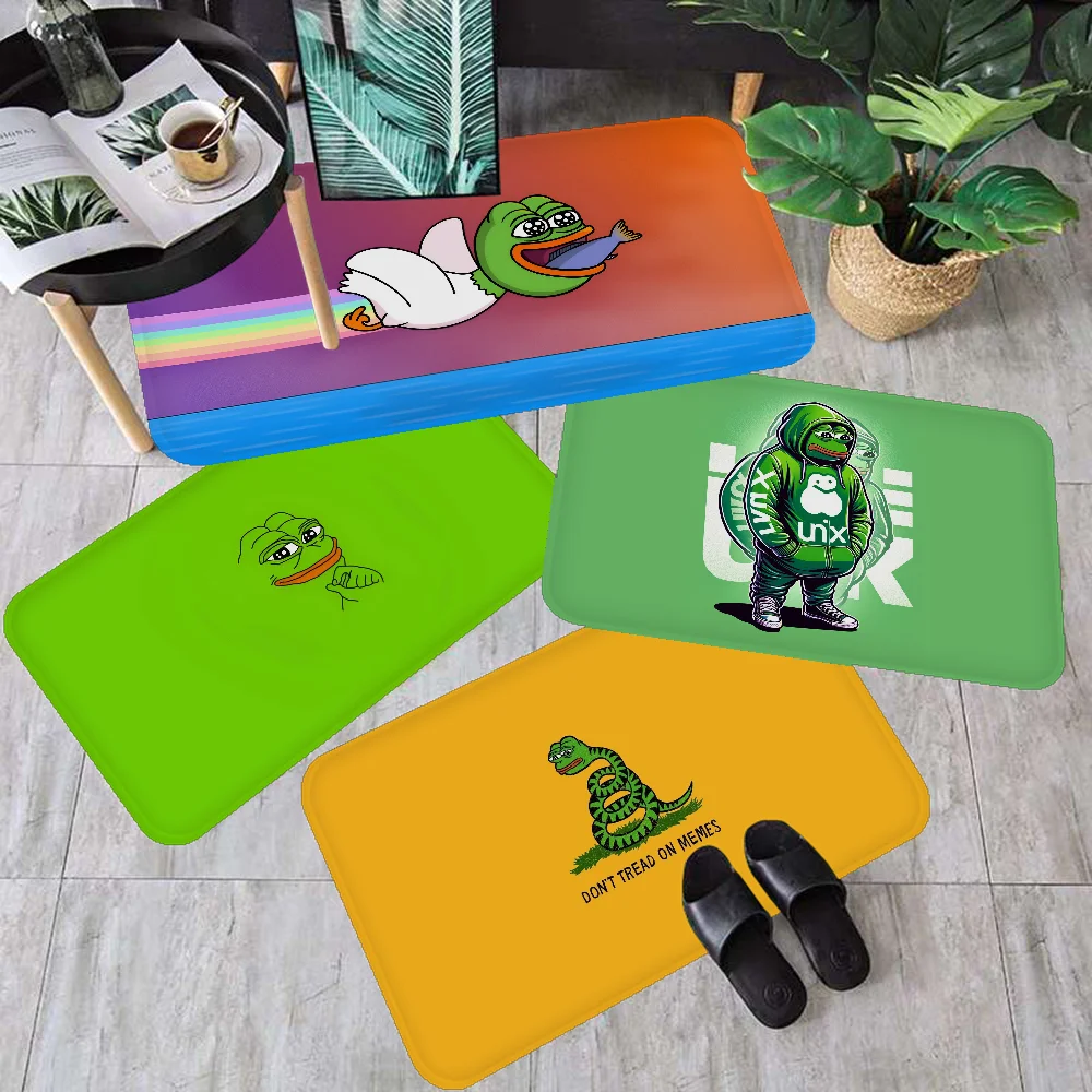 S-Sad F-Frog Floor Mat INS Style Soft Bedroom House Laundry Room Anti-skid Bedside Area Rugs