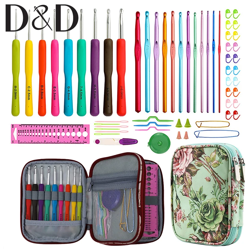 59 шт. набор крючков для вязания с сумкой, Алюминиевые крючки для вязания своими руками, набор аксессуаров для вязания
59 шт. набор крючков для вязания с сумкой, Алюминиевые крючки для вязания своими руками, набор аксессуаров для вязания