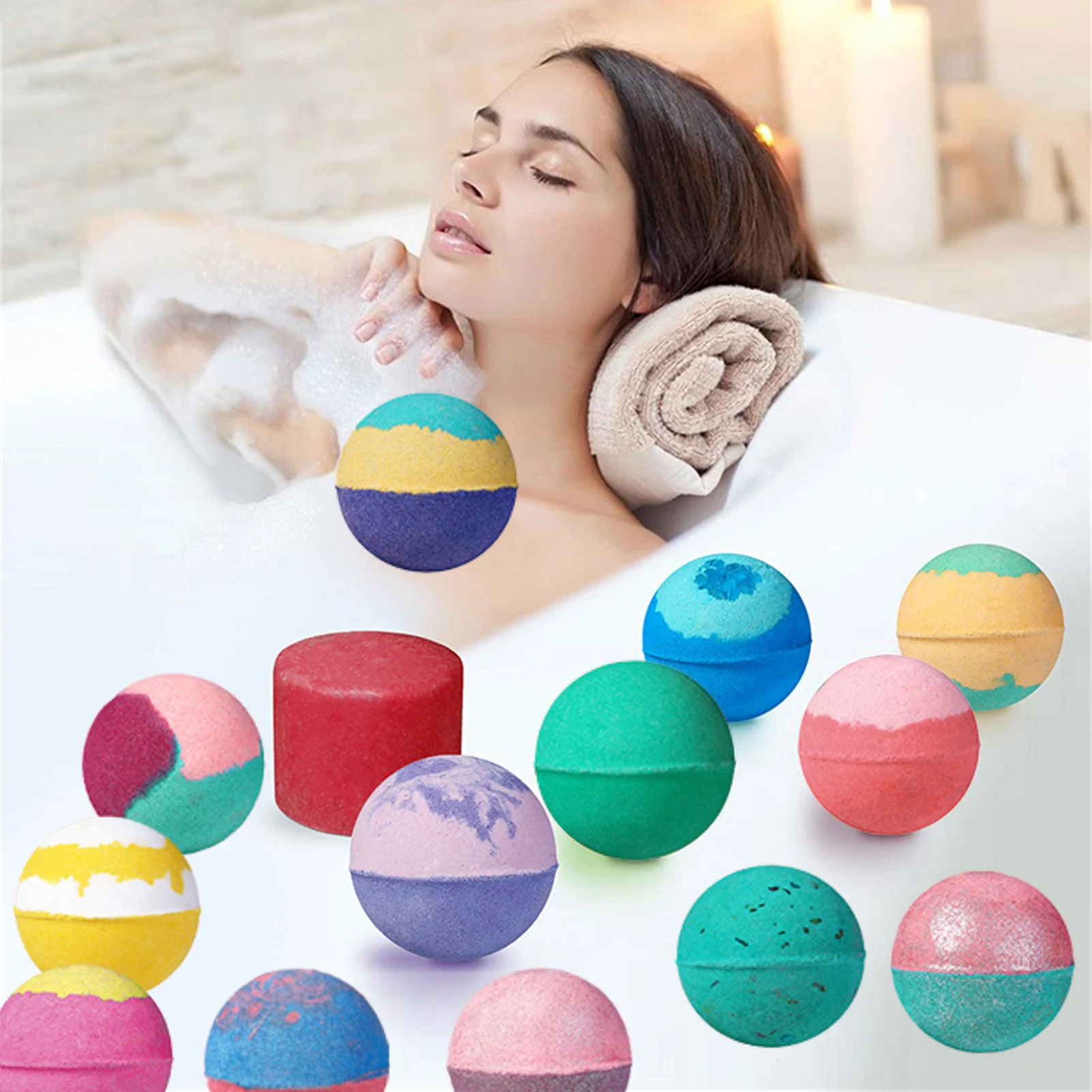 Bubble Bath Bombs Fizzies Spa Shower Salt Balls for Moisturizing Skin with 13 Different Organic Flavors for Birthday Valentines
Bubble Bath Bombs Fizzies Spa Shower Salt Balls for Moisturizing Skin with 13 Different Organic Flavors for Birthday Valentines