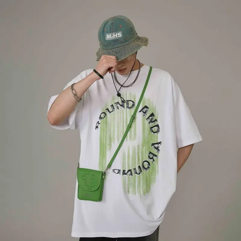 Short-Sleeved T-shirt Men's Spring Summer Simplicity Letter Printing Hong Kong Style Loose round Neck Fashion Brand Half Sleeve
Short-Sleeved T-shirt Men's Spring Summer Simplicity Letter Printing Hong Kong Style Loose round Neck Fashion Brand Half Sleeve