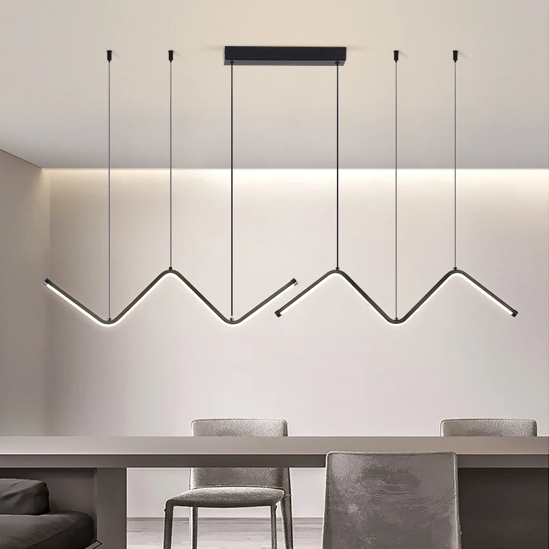 Modern Minimalist LED Chandelier Black/Golden Dining Room Kitchen Island Long Pendant Lamp Nordic Restaurant Bar Office Fixtures
Modern Minimalist LED Chandelier Black/Golden Dining Room Kitchen Island Long Pendant Lamp Nordic Restaurant Bar Office Fixtures