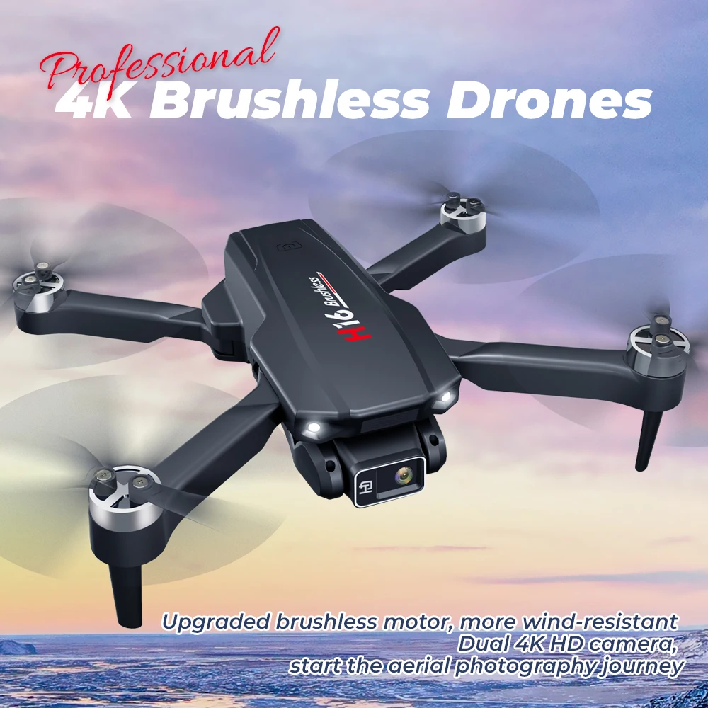 H16 Drone 4K High Definition Dual Camera Dron Brushless Motor 360 Tumble Quadcopter RC Optical Flow Hover Helicopter Gift FPV
H16 Drone 4K High Definition Dual Camera Dron Brushless Motor 360 Tumble Quadcopter RC Optical Flow Hover Helicopter Gift FPV
