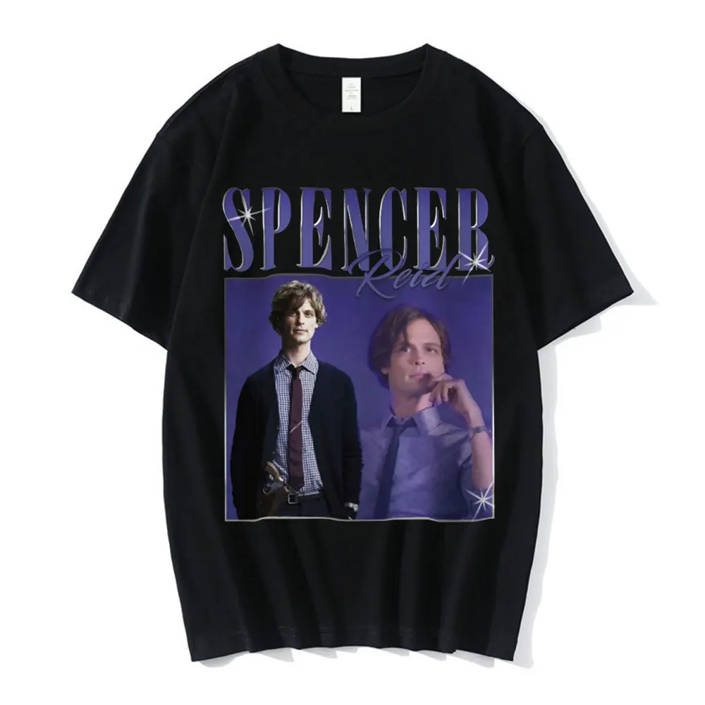 TV Series Spencer Reid Graphic Short Sleeve T-Shirts Men Fashion Hip Hop Oversized T-shirt Tops Harajuku T Shirt Streetwear
TV Series Spencer Reid Graphic Short Sleeve T-Shirts Men Fashion Hip Hop Oversized T-shirt Tops Harajuku T Shirt Streetwear