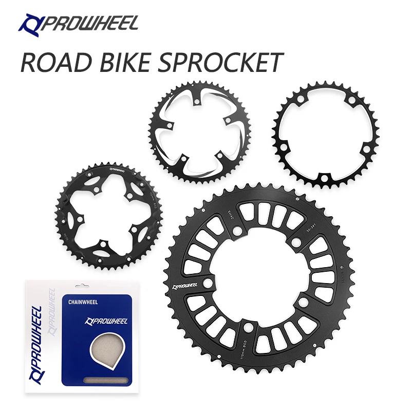 PROWHEEL Road Bicycle Chainring 110/130BCD 34/39/50/53T Sprocket Aluminum Alloy/Steel/AL-7075 CNC 8/9/10/11 Speed Chain Wheels
PROWHEEL Road Bicycle Chainring 110/130BCD 34/39/50/53T Sprocket Aluminum Alloy/Steel/AL-7075 CNC 8/9/10/11 Speed Chain Wheels