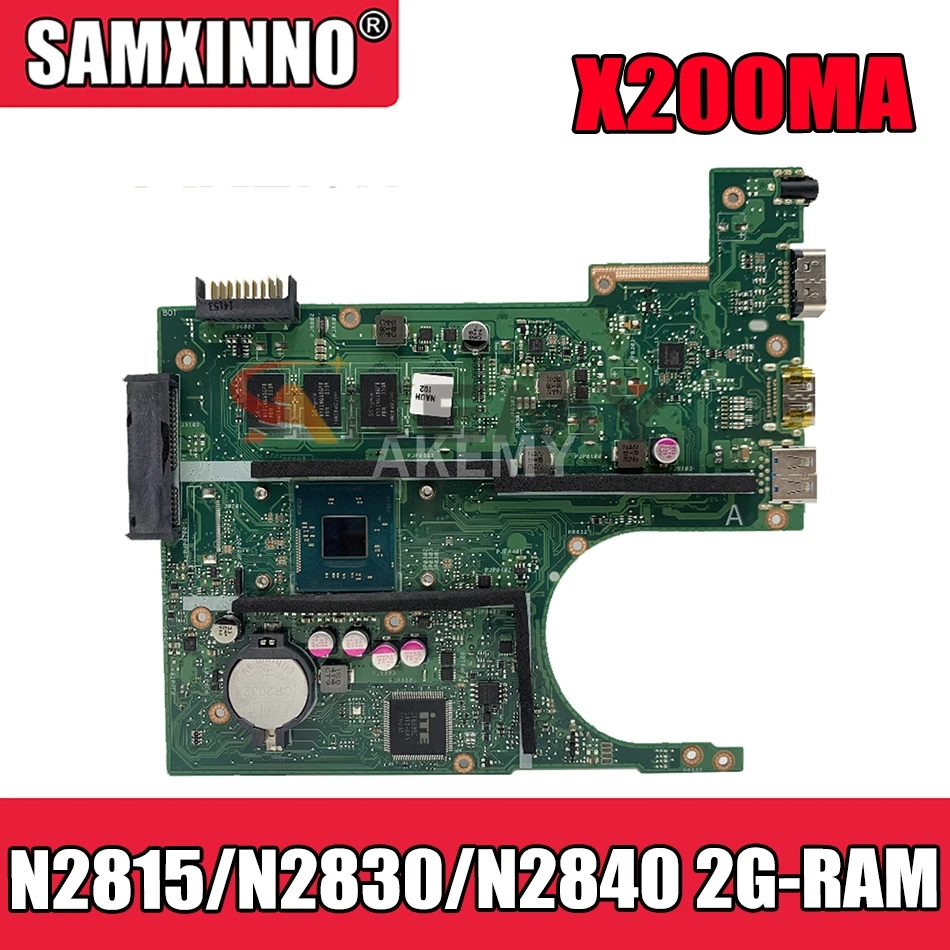 Материнская плата Akemy X200MA для ноутбука Asus F200M X200M X200MA, материнская плата N2815/N2830/N2840 2G-RAM
Материнская плата Akemy X200MA для ноутбука Asus F200M X200M X200MA, материнская плата N2815/N2830/N2840 2G-RAM