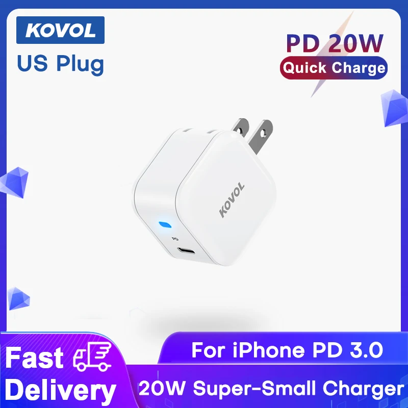 KOVOL 20W Mini PD Charger Fast Charging PD3.0 Type-C Quick Charger For iPhone 13 12 Xs Xiaomi Redmi Travel Wall Phone Charger
KOVOL 20W Mini PD Charger Fast Charging PD3.0 Type-C Quick Charger For iPhone 13 12 Xs Xiaomi Redmi Travel Wall Phone Charger
