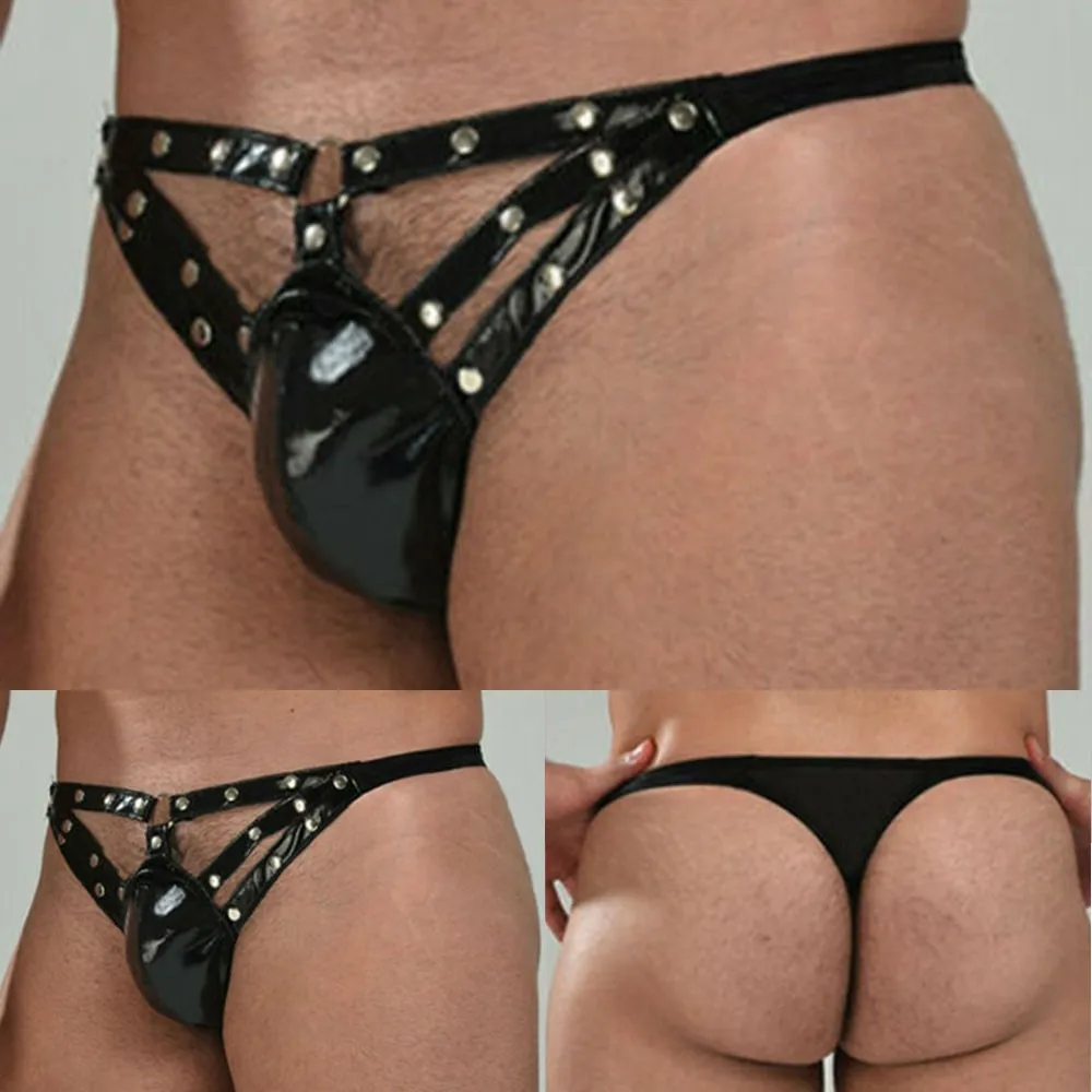 Men Faux Leather Ring Thong Underwear Briefs G String Underpants Boxer Nightclub Fashion Clothes Sissy Panties Gay lingerie new
Men Faux Leather Ring Thong Underwear Briefs G String Underpants Boxer Nightclub Fashion Clothes Sissy Panties Gay lingerie new