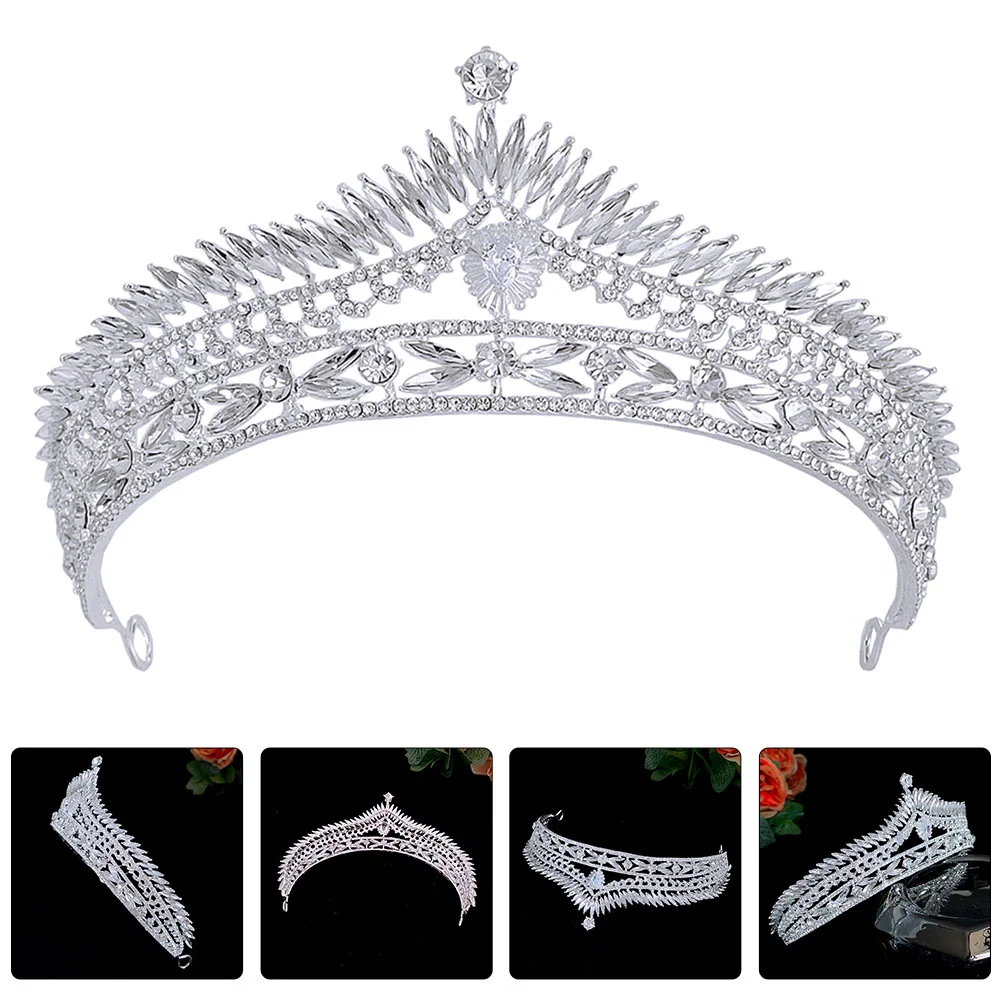 

Crown Wedding Crowns Women Bride Accessories Birthday Bridal Tiara Headpiece Rhinestone Tiaras Pageant Headband Bachelorette