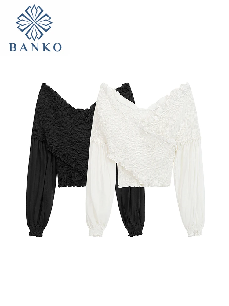 2022 New Autumn Women Vintage Elegant Puff Sleeve Shirt Korean Fashion Crop Blouse Patchwork Design Solid Color Office Lady Chic
2022 New Autumn Women Vintage Elegant Puff Sleeve Shirt Korean Fashion Crop Blouse Patchwork Design Solid Color Office Lady Chic