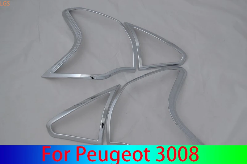 Автомобильные аксессуары для Peugeot 3008, 2013, 2014, 2015, высококачественный хромированный АБС-пластик, Рамка передней фары, задний фонарь, декоративная рамка