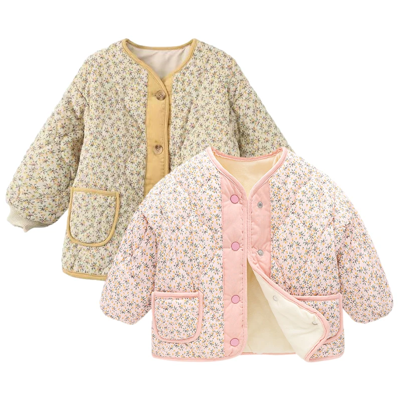 Winter Baby Girls Coat Fleece Lining Cotton Jacket Thicken Fashion Floral Kids Coats for Girl Outerwear Korean Children Tops
Winter Baby Girls Coat Fleece Lining Cotton Jacket Thicken Fashion Floral Kids Coats for Girl Outerwear Korean Children Tops