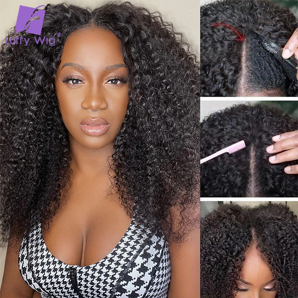 V Part Wig 180Density Afro Kinky Curly Human Hair Virgin Glueless Water Wave U Part Wigs No Leave Out Blend with Natural Hairlin
V Part Wig 180Density Afro Kinky Curly Human Hair Virgin Glueless Water Wave U Part Wigs No Leave Out Blend with Natural Hairlin