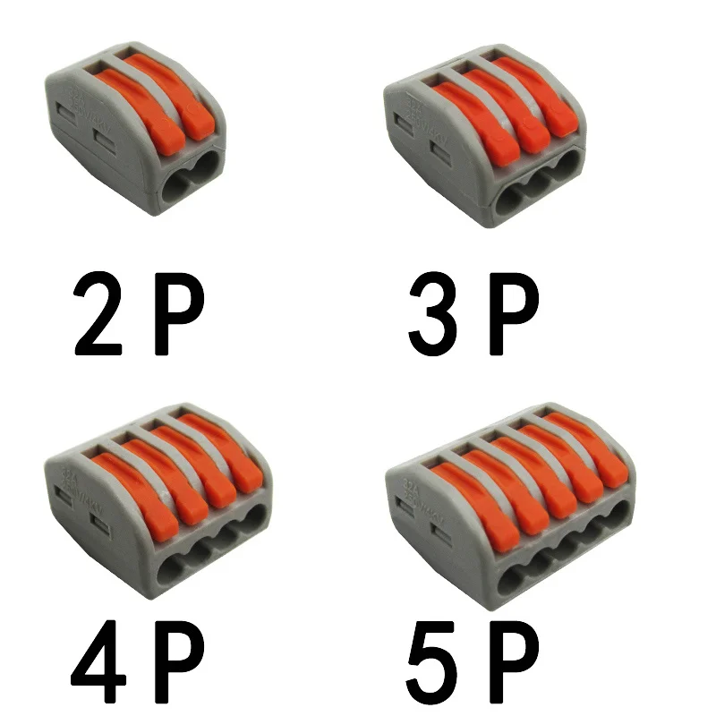 50 Pcs Compact Wire Wiring Connector Pin-222 212/213/215 Universal Conductor Terminal Block Threader Splitter SPL-2/SPL-3
50 Pcs Compact Wire Wiring Connector Pin-222 212/213/215 Universal Conductor Terminal Block Threader Splitter SPL-2/SPL-3