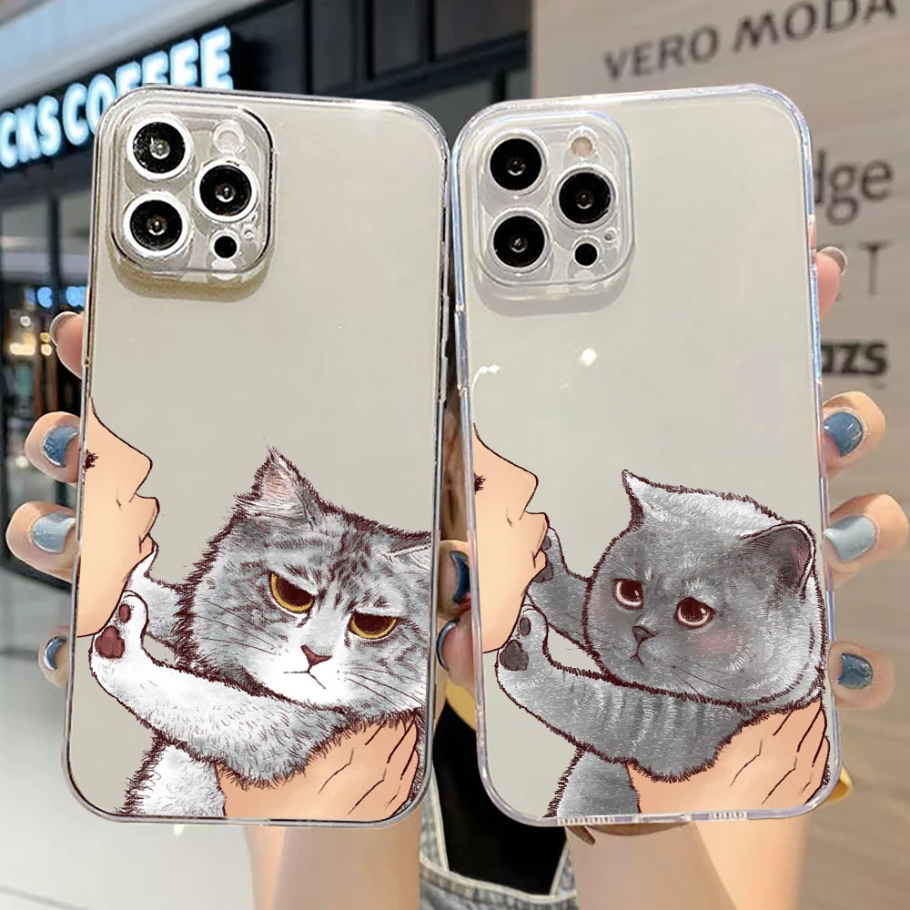 Cute Cat Luxury Ultra Thin Clear Phone Case For Apple iPhone 11 12 13 Pro Max 12 13 Mini X XR XS Max SE 6 6s 7 8 Plus Etui
Cute Cat Luxury Ultra Thin Clear Phone Case For Apple iPhone 11 12 13 Pro Max 12 13 Mini X XR XS Max SE 6 6s 7 8 Plus Etui