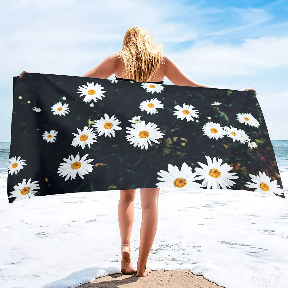 Beach Towel Oversized, White Daisy Bathroom Towel for Women Men, Super Soft Water Absorbent Sandless Bath Towel for Traveling
Beach Towel Oversized, White Daisy Bathroom Towel for Women Men, Super Soft Water Absorbent Sandless Bath Towel for Traveling