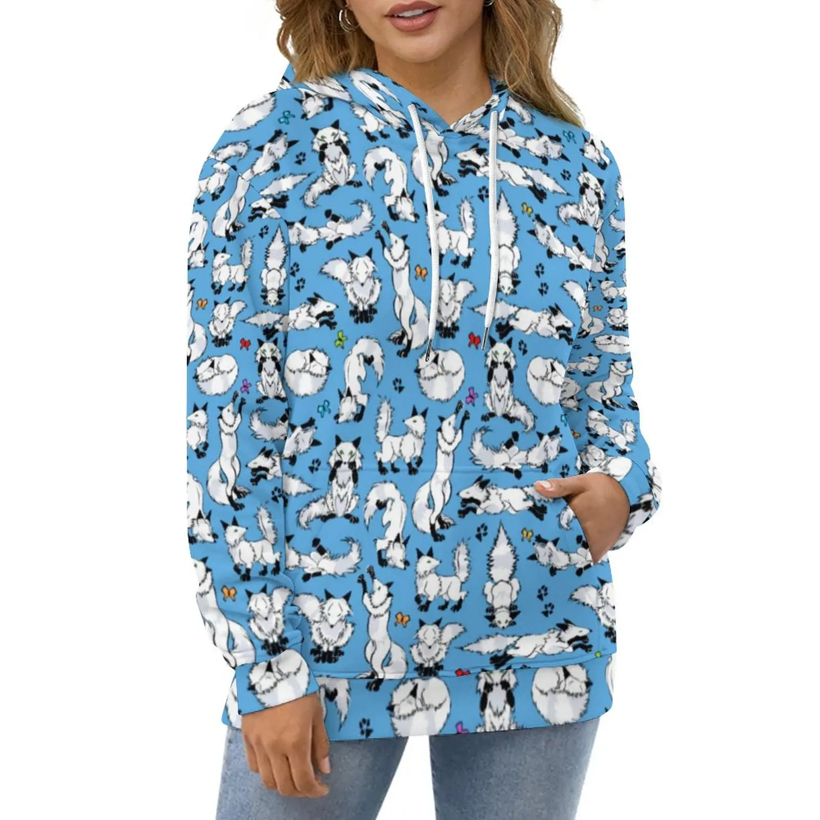 Arctic Animal Hoodies Winter Cute Fox Print Classic Oversized Hoodie Unisex Long Sleeve Modern Custom Casual Sweatshirts
Arctic Animal Hoodies Winter Cute Fox Print Classic Oversized Hoodie Unisex Long Sleeve Modern Custom Casual Sweatshirts