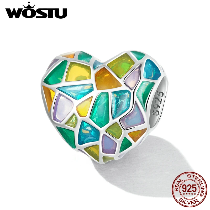 WOSTU Real 925 Sterling Silver Rainbow Church Window Heart Charms Bead for Women Fit Original DIY Bracelet Necklace Jewelry Gift
WOSTU Real 925 Sterling Silver Rainbow Church Window Heart Charms Bead for Women Fit Original DIY Bracelet Necklace Jewelry Gift