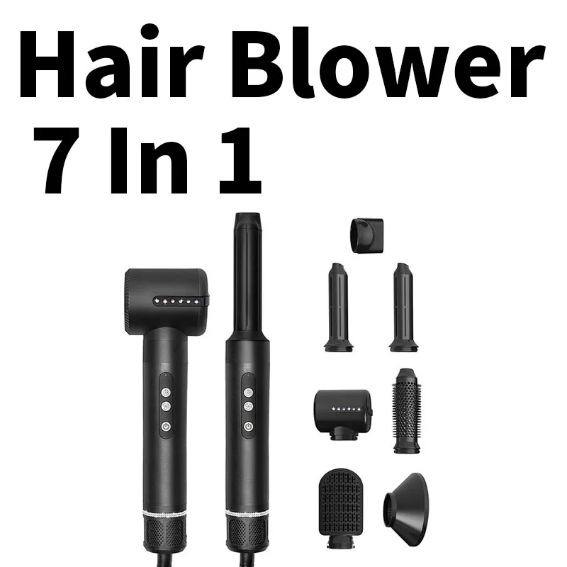 Hair Blower 7 In 1 Hot Air Brush Professional Hair Dryer Set Hair Straightener Hair Brush Salon Tools Negative Ionic Blow Dryer
Hair Blower 7 In 1 Hot Air Brush Professional Hair Dryer Set Hair Straightener Hair Brush Salon Tools Negative Ionic Blow Dryer