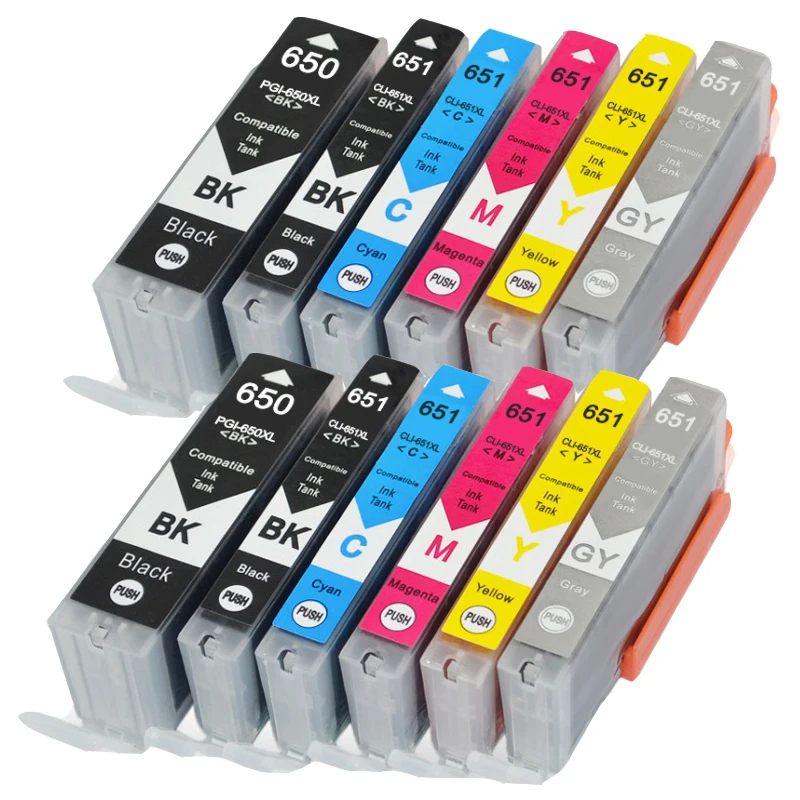 12PK compatible Ink Cartridges PGI650 XL CLI651 XL for Canon Pixma MG5660 MG6660 Printer
12PK compatible Ink Cartridges PGI650 XL CLI651 XL for Canon Pixma MG5660 MG6660 Printer
