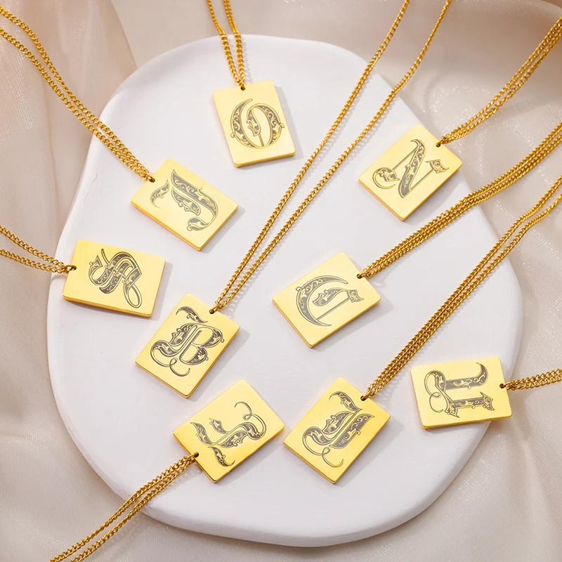 Stainless Steel Initial Letter Necklace For Women Charm A-Z Name Alphabet Pendants Necklaces Aesthetic Jewelry Collier
Stainless Steel Initial Letter Necklace For Women Charm A-Z Name Alphabet Pendants Necklaces Aesthetic Jewelry Collier
