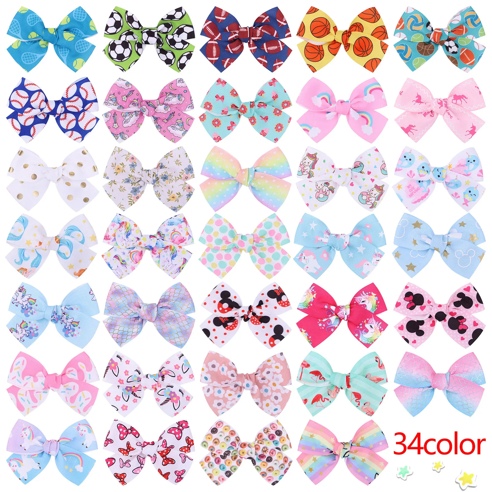 34Colors 1piece 4'' Unicorn Print Bow Hair Clips For Cute Girls Cartoon Handmade Hairpin Barrette Headwear Kids Hair Accessories
34Colors 1piece 4'' Unicorn Print Bow Hair Clips For Cute Girls Cartoon Handmade Hairpin Barrette Headwear Kids Hair Accessories