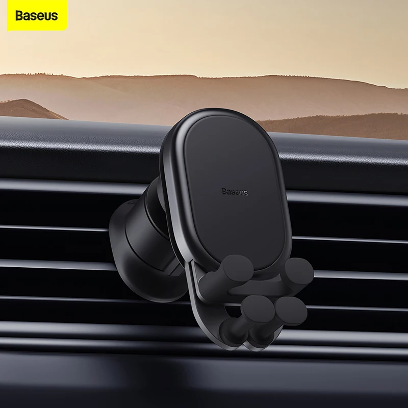 

Baseus Car Phone Holder Gravity Auto Restorable in Car Air Vent Silicone Stand For iPhone 14 Xiaomi Samsung Car Mobile Support