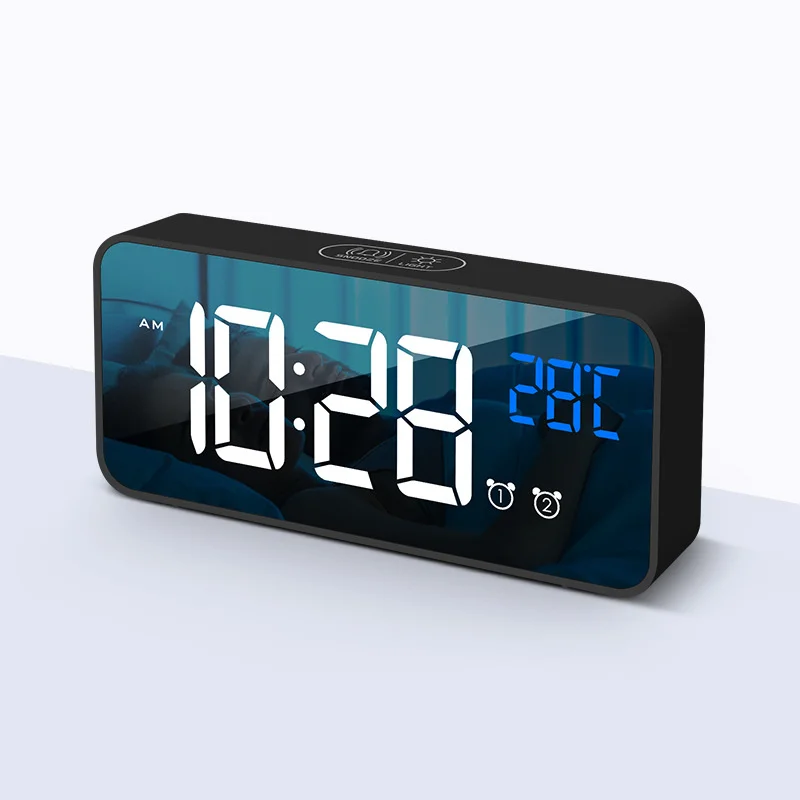 Mini Charging Alarm Clock LED Voice Controlled Electronic Clock Student And Child Silent Touch Snooze Multifunctional Cool Clock
Mini Charging Alarm Clock LED Voice Controlled Electronic Clock Student And Child Silent Touch Snooze Multifunctional Cool Clock