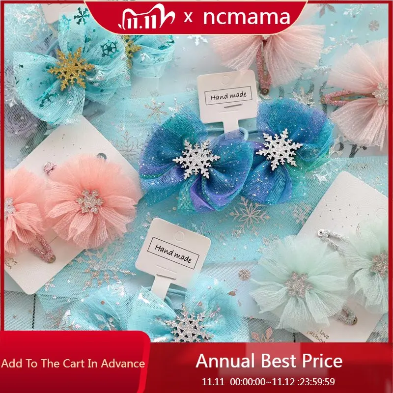 ncmama 2Pcs/lot Korea Cute Net Yarn Bow Hairclip For Girl Snowflake Hair Pin Baby Flowers Hair Clips Kawaii Hairpin Side Clip
ncmama 2Pcs/lot Korea Cute Net Yarn Bow Hairclip For Girl Snowflake Hair Pin Baby Flowers Hair Clips Kawaii Hairpin Side Clip