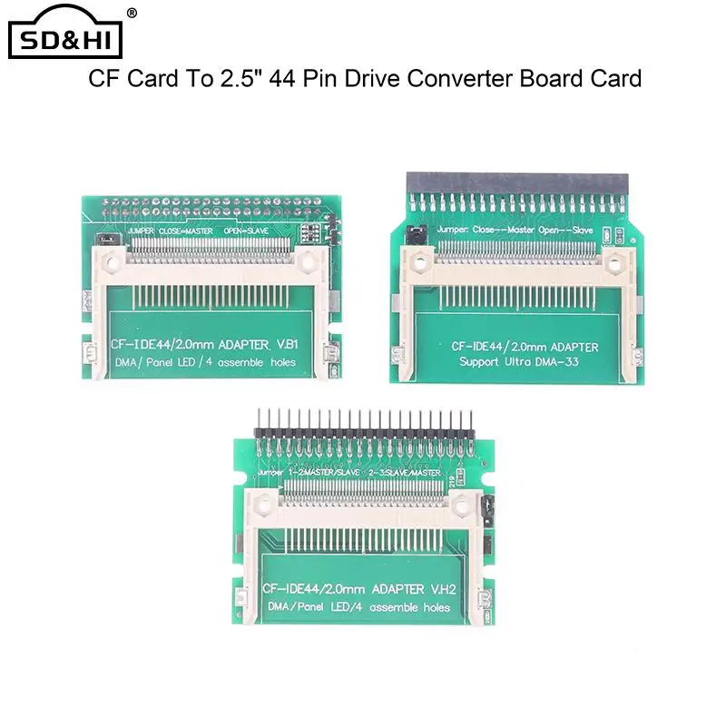 

Компактная флеш-карта памяти CF, 1 шт., для ноутбука IDE, 2,5 дюйма, 44 контакта, плата жесткого диска, Bootable адаптер, конвертер, карта