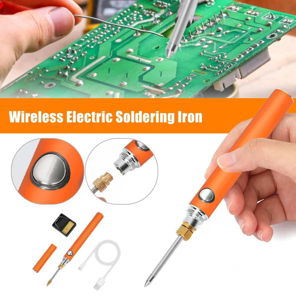 1100mAh Battery Soldering Iron Adjustable Temperature Ceramic Core Heating Type-C Charge Portable Welding Solder Repair Tools
1100mAh Battery Soldering Iron Adjustable Temperature Ceramic Core Heating Type-C Charge Portable Welding Solder Repair Tools