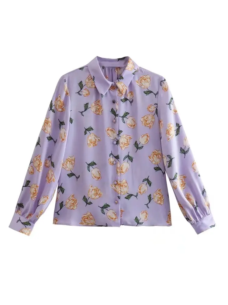 Блузка женская с длинным рукавом и отложным воротником, весна-лето 
Блузка женская с длинным рукавом и отложным воротником, весна-лето