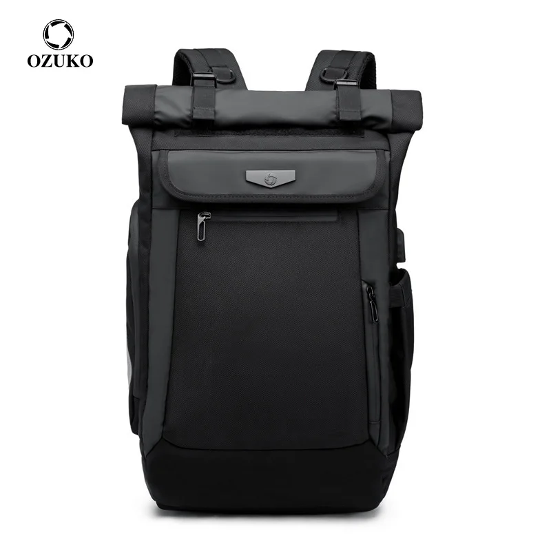 

OZUKO 15.6 inch Laptop Backpack Men Multifunction School Backpacks New USB Teenager Fashion Schoolbags Waterproof Travel Mochila