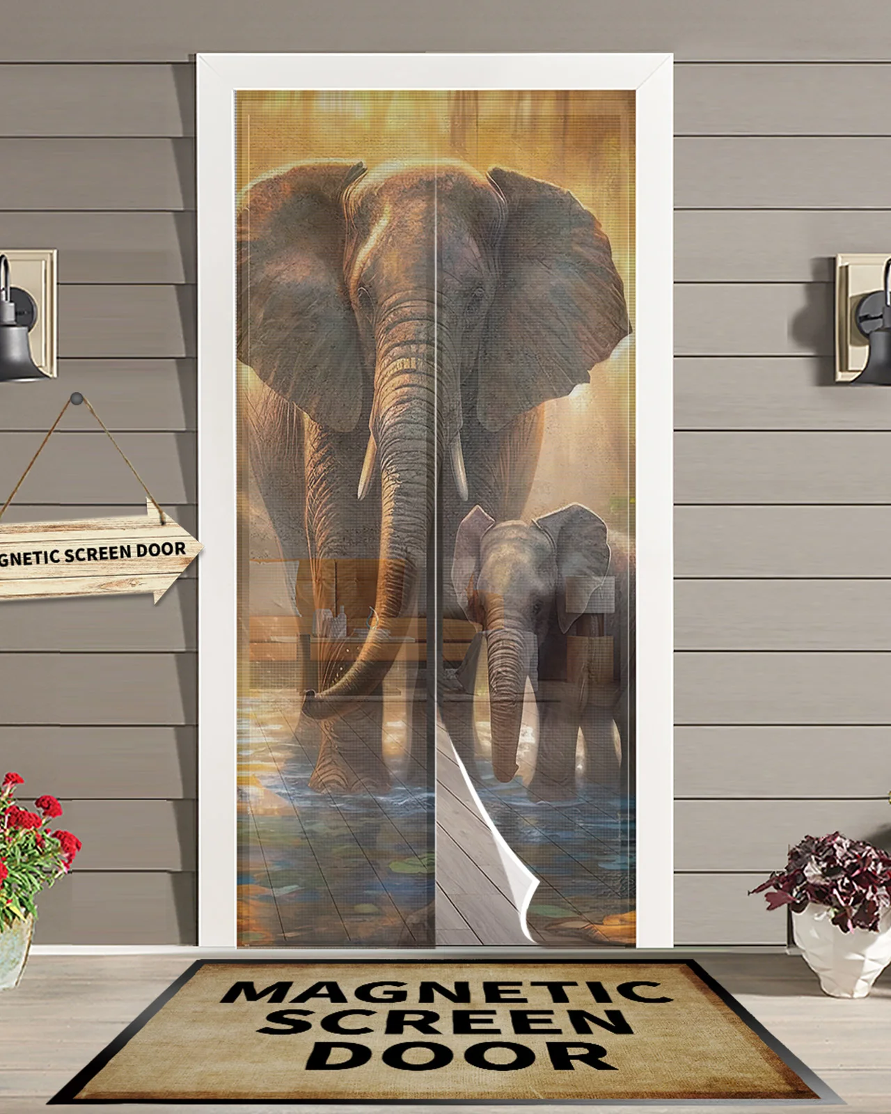Elephant Forest Water Reflection Magnetic Door Curtain Living Room Bedroom Home Anti-mosquito Screen Door Curtain
Elephant Forest Water Reflection Magnetic Door Curtain Living Room Bedroom Home Anti-mosquito Screen Door Curtain