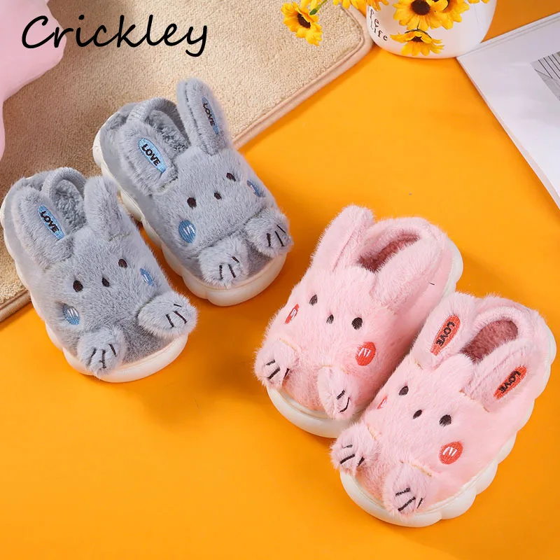 Cartoon Rabbit Toddler Kids Winter Shoes Warm Plush Non Slip Bedroom Slippers For Boys Girls Flats Comfortable Children Slippers
Cartoon Rabbit Toddler Kids Winter Shoes Warm Plush Non Slip Bedroom Slippers For Boys Girls Flats Comfortable Children Slippers