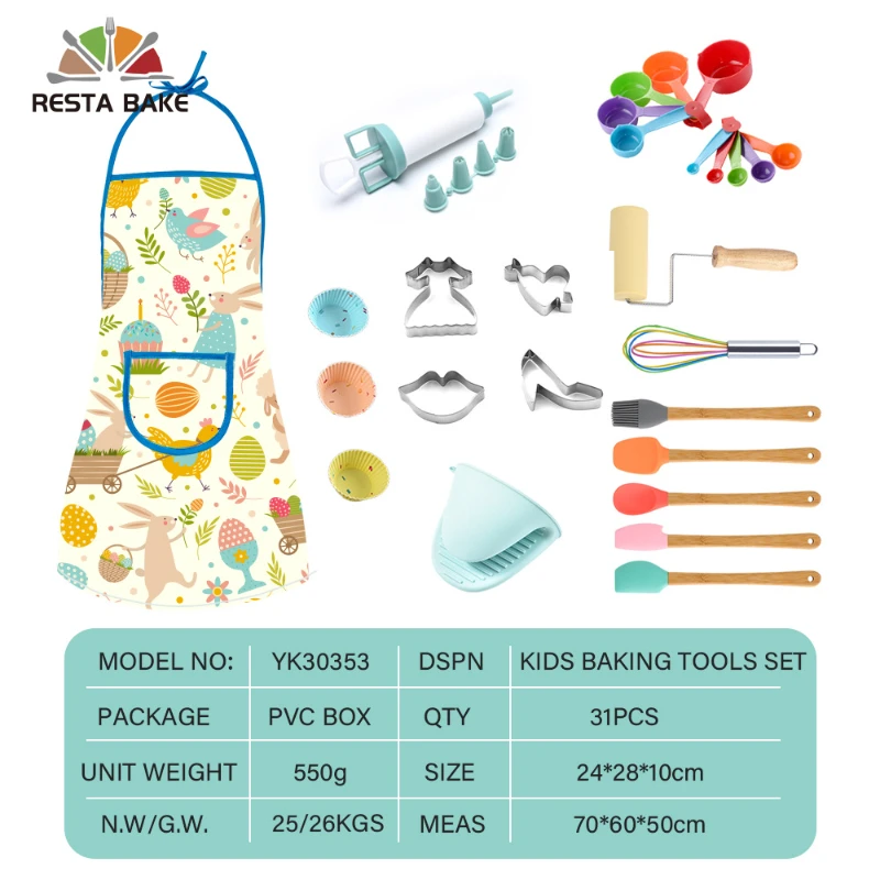 Children's Home Kitchen Bakery Set 31 Pieces Cake Dessert Eggbeater Kitchen Children's Bakery Tools New 
Children's Home Kitchen Bakery Set 31 Pieces Cake Dessert Eggbeater Kitchen Children's Bakery Tools New