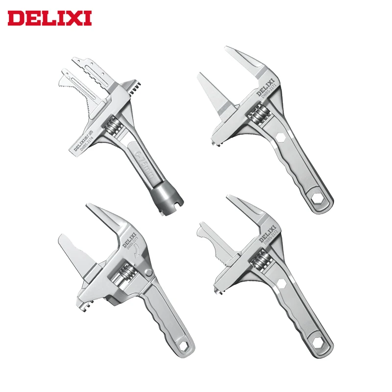 DELIXI Multifunctional Wrench Aluminum Alloy Universal Large Opening Adjustable Water Pipe Repair Tools for Plumber Electrician
DELIXI Multifunctional Wrench Aluminum Alloy Universal Large Opening Adjustable Water Pipe Repair Tools for Plumber Electrician