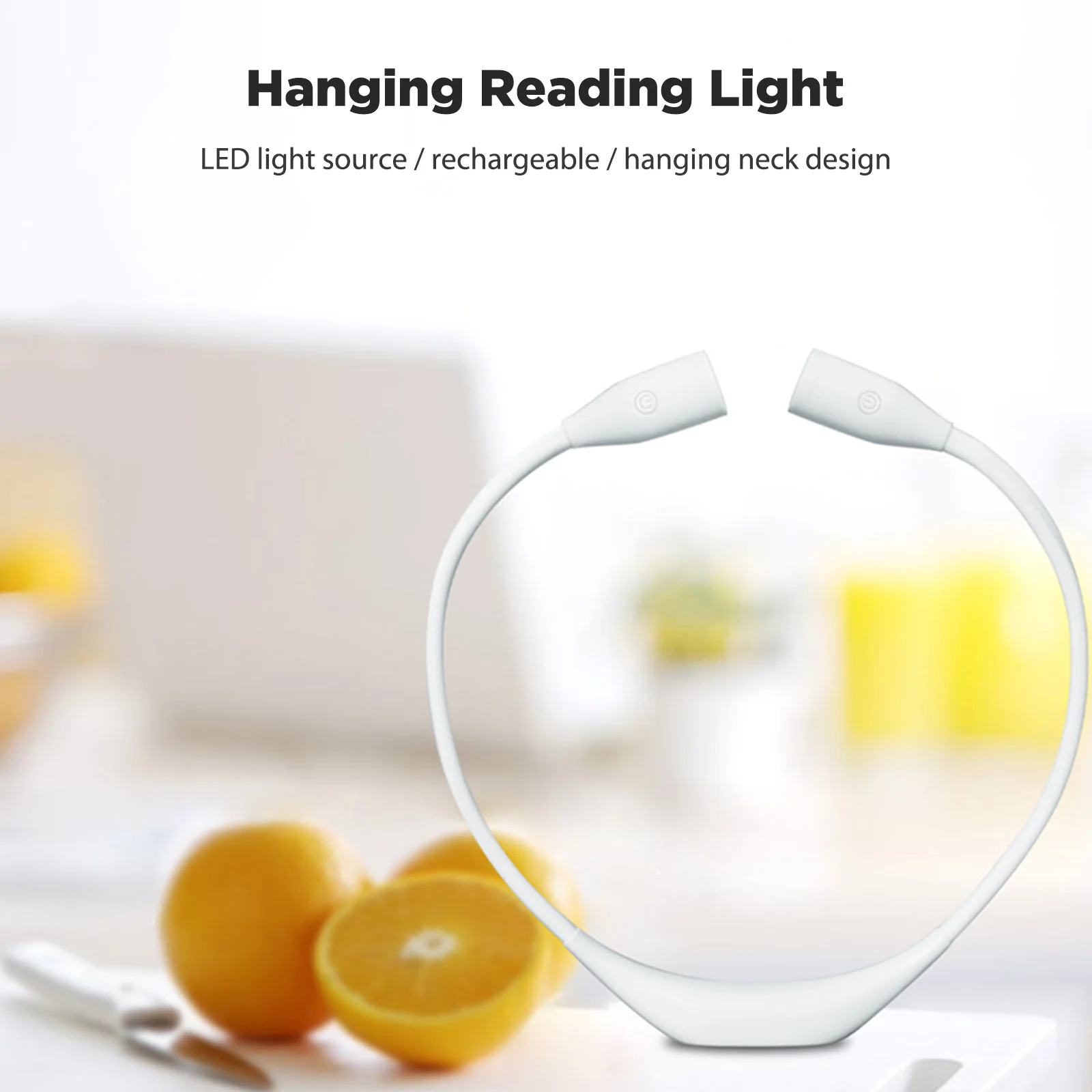 

USB LED Book Light Stepless Dimming Night Run Lamp 360-degree Adjustment Sports Halterneck Light Hands Free for Outdoor Lighting