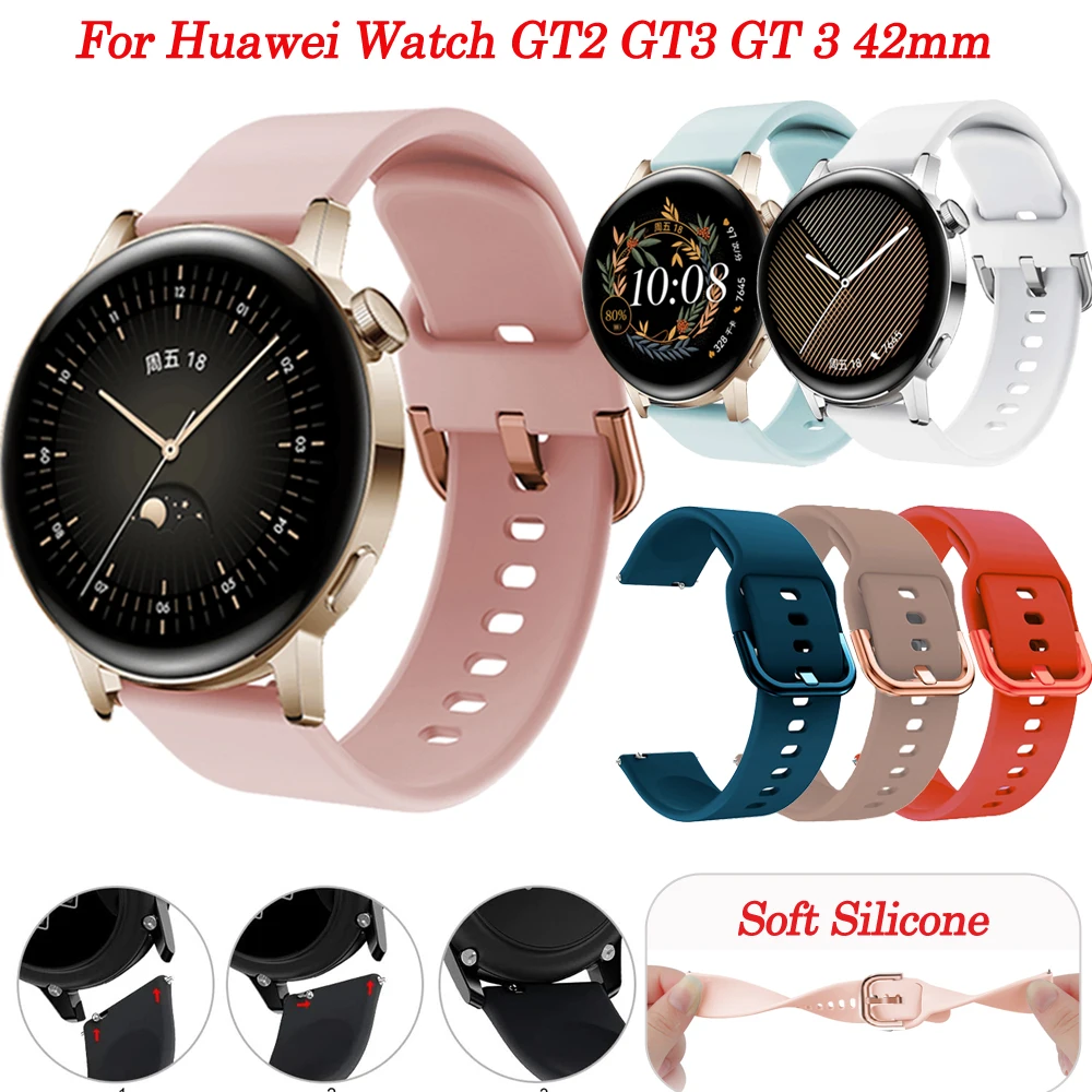 Ремешок силиконовый для смарт-часов Huawei Watch GT2 GT3 GT 3 42 мм, браслет для наручных часов Honor Magic 2 42 мм 
Ремешок силиконовый для смарт-часов Huawei Watch GT2 GT3 GT 3 42 мм, браслет для наручных часов Honor Magic 2 42 мм