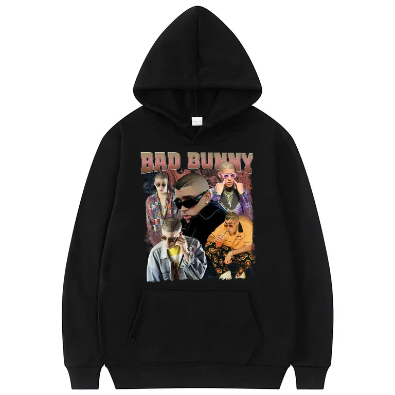 Singer Bad Bunny Graphic Print Hoodie Long Sleeves Men/Women Fashion Streetwear Regular Unisex Casual Hoodies Male Hip-Hop Tops
Singer Bad Bunny Graphic Print Hoodie Long Sleeves Men/Women Fashion Streetwear Regular Unisex Casual Hoodies Male Hip-Hop Tops
