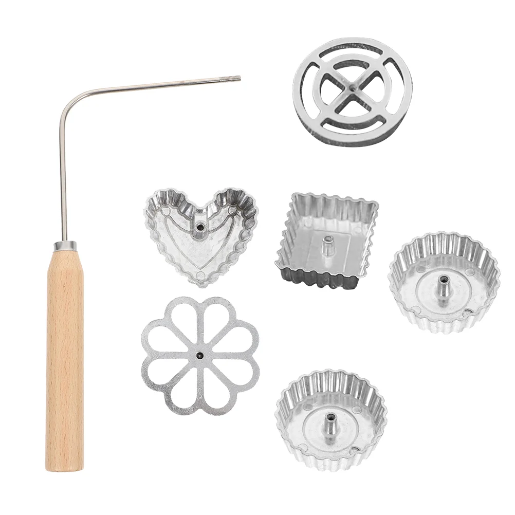 Rosette Mold Swedish Iron Timbale Maker Waffle Cookie Set Flower Handle Bunuelos Frying Molds Spanish Pizzelle Fried Heads
Rosette Mold Swedish Iron Timbale Maker Waffle Cookie Set Flower Handle Bunuelos Frying Molds Spanish Pizzelle Fried Heads