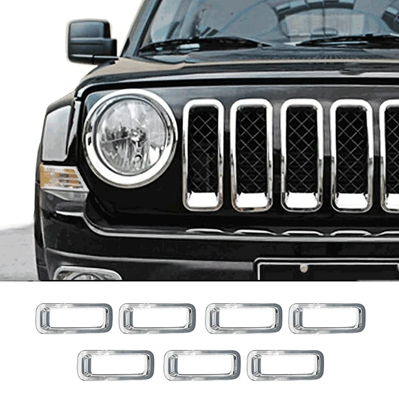 Front Grille Rings Grill Inserts Cover For -Jeep Patriot 2011-2016 Accessories, Chrome Cover Frame Trims Kit 7PCS
Front Grille Rings Grill Inserts Cover For -Jeep Patriot 2011-2016 Accessories, Chrome Cover Frame Trims Kit 7PCS
