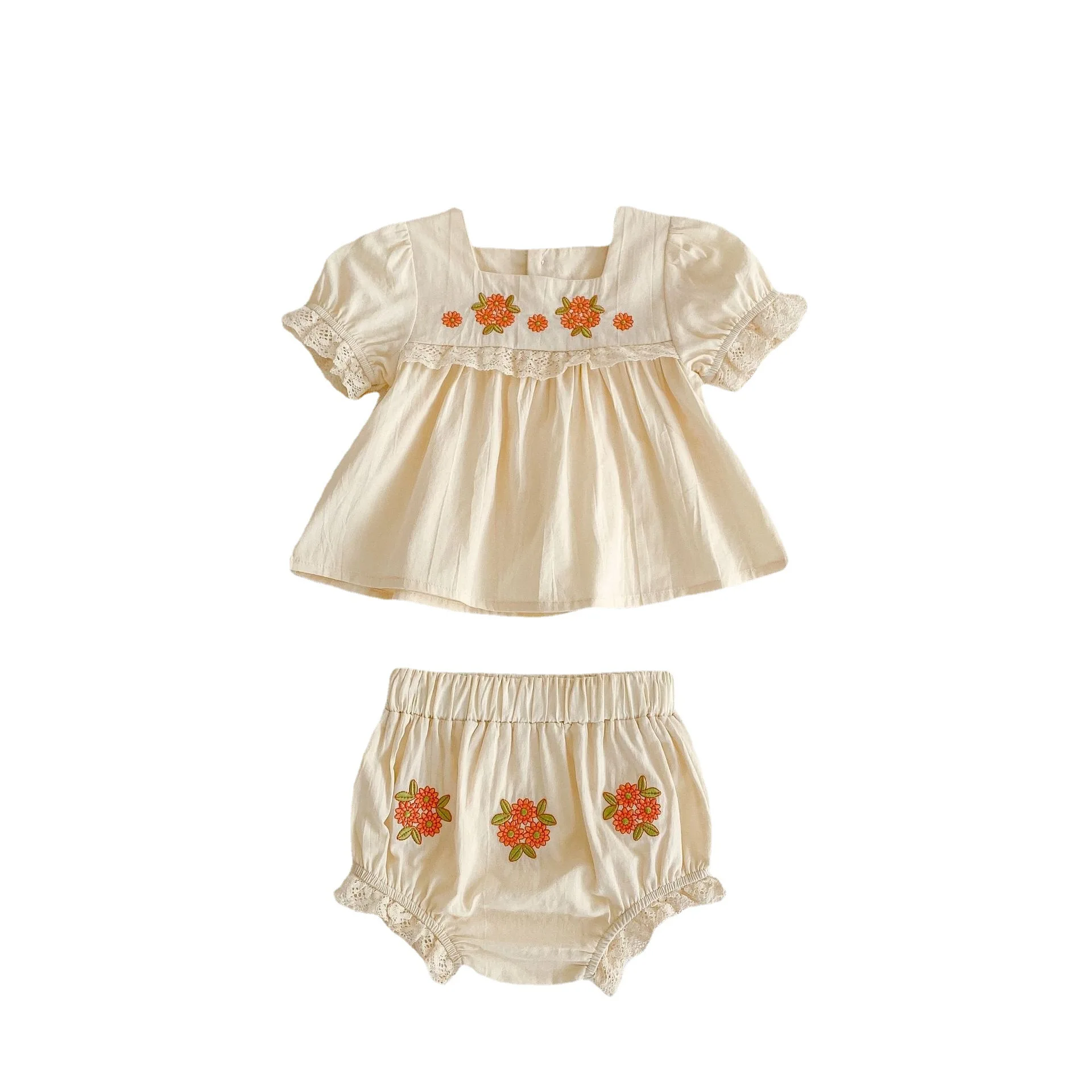 Summer Baby Flower Embroidered Short Sleeve Top Flower Bread Shorts Girl Baby 2 Piece Set Kids Clothing Baby Girl Clothes
Summer Baby Flower Embroidered Short Sleeve Top Flower Bread Shorts Girl Baby 2 Piece Set Kids Clothing Baby Girl Clothes