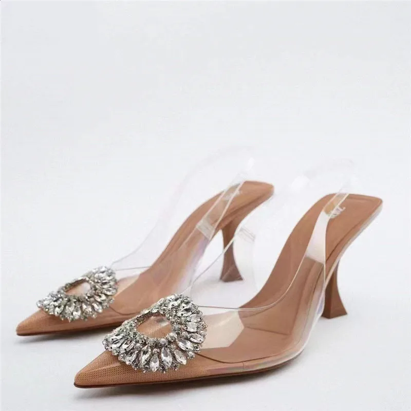 2022 Women's Sandals Luxury Brand Summer Fashion Transparent Rhinestone Pointed High Heel 8cm Ladies Sexy High Heels 
2022 Women's Sandals Luxury Brand Summer Fashion Transparent Rhinestone Pointed High Heel 8cm Ladies Sexy High Heels