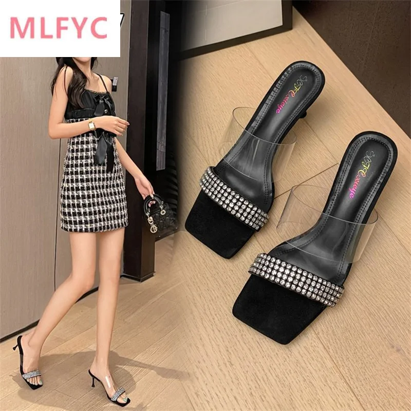2022 summer new all-match one-word slippers women's shoes outer wear stiletto high-heeled rhinestone slippers women pumps
2022 summer new all-match one-word slippers women's shoes outer wear stiletto high-heeled rhinestone slippers women pumps