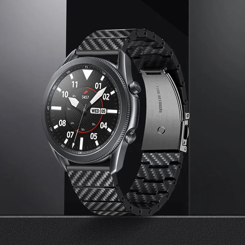 20mm 22mm Watchband For Samsung Watch 4 44mm 40mm Strap Classic 46mm 42mm Carbon Fiber Bracelet For Galaxy Watch 3 41mm Active 2 
20mm 22mm Watchband For Samsung Watch 4 44mm 40mm Strap Classic 46mm 42mm Carbon Fiber Bracelet For Galaxy Watch 3 41mm Active 2