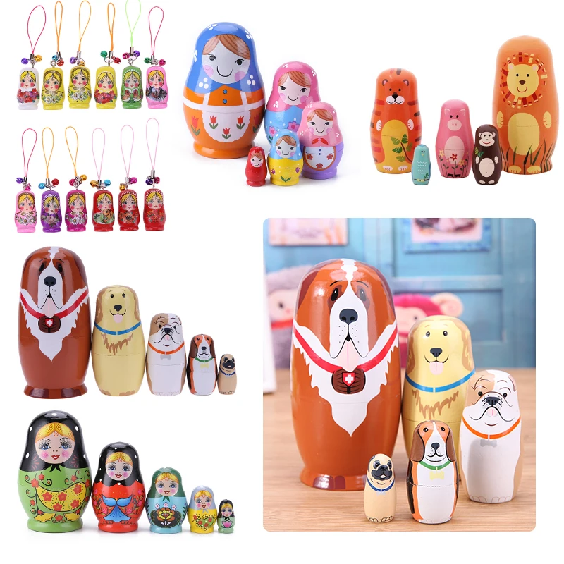 5 Set Russian Nesting Dolls Color Painted Handmade Wooden Matryoshka Doll Ornament Baby Toy Children Girl Doll Home Decor Gifts
5 Set Russian Nesting Dolls Color Painted Handmade Wooden Matryoshka Doll Ornament Baby Toy Children Girl Doll Home Decor Gifts