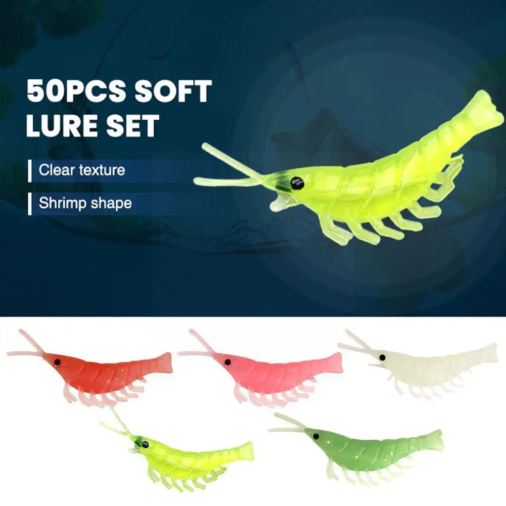 20-50pcs Soft Silicone Shrimp Fishing Lures 2.8cm 0.3g Light Luminous Freshwater Small Shrimp Green Glow Design Fishing Bai W9A9
20-50pcs Soft Silicone Shrimp Fishing Lures 2.8cm 0.3g Light Luminous Freshwater Small Shrimp Green Glow Design Fishing Bai W9A9