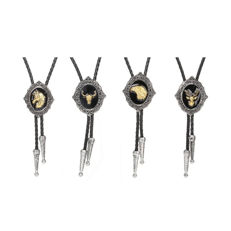 New style Alloy Horse Head Buckle Decor Bolo Tie for Men Women Bridegroom Wedding Necklace
New style Alloy Horse Head Buckle Decor Bolo Tie for Men Women Bridegroom Wedding Necklace